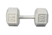 50 LB Cast Iron Hex Dumbbell