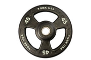 45 LB YORK "ISO-Grip" Urethane Plate - Black