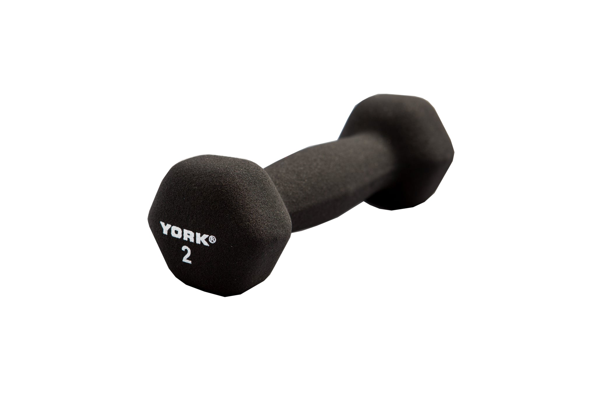 2 LB Neoprene Hexagon Fitbell with Cast Ergo Handle - Black