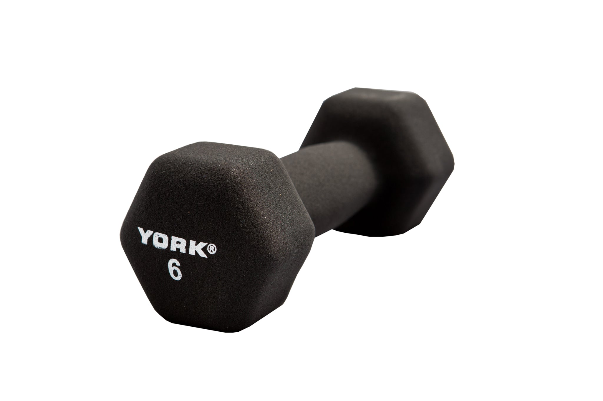 6 LB Neoprene Hexagon Fitbell with Cast Ergo Handle - Black