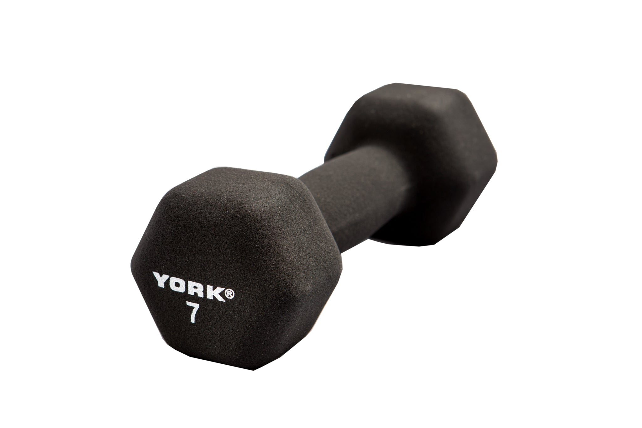 7 LB Neoprene Hexagon Fitbell with Cast Ergo Handle - Black