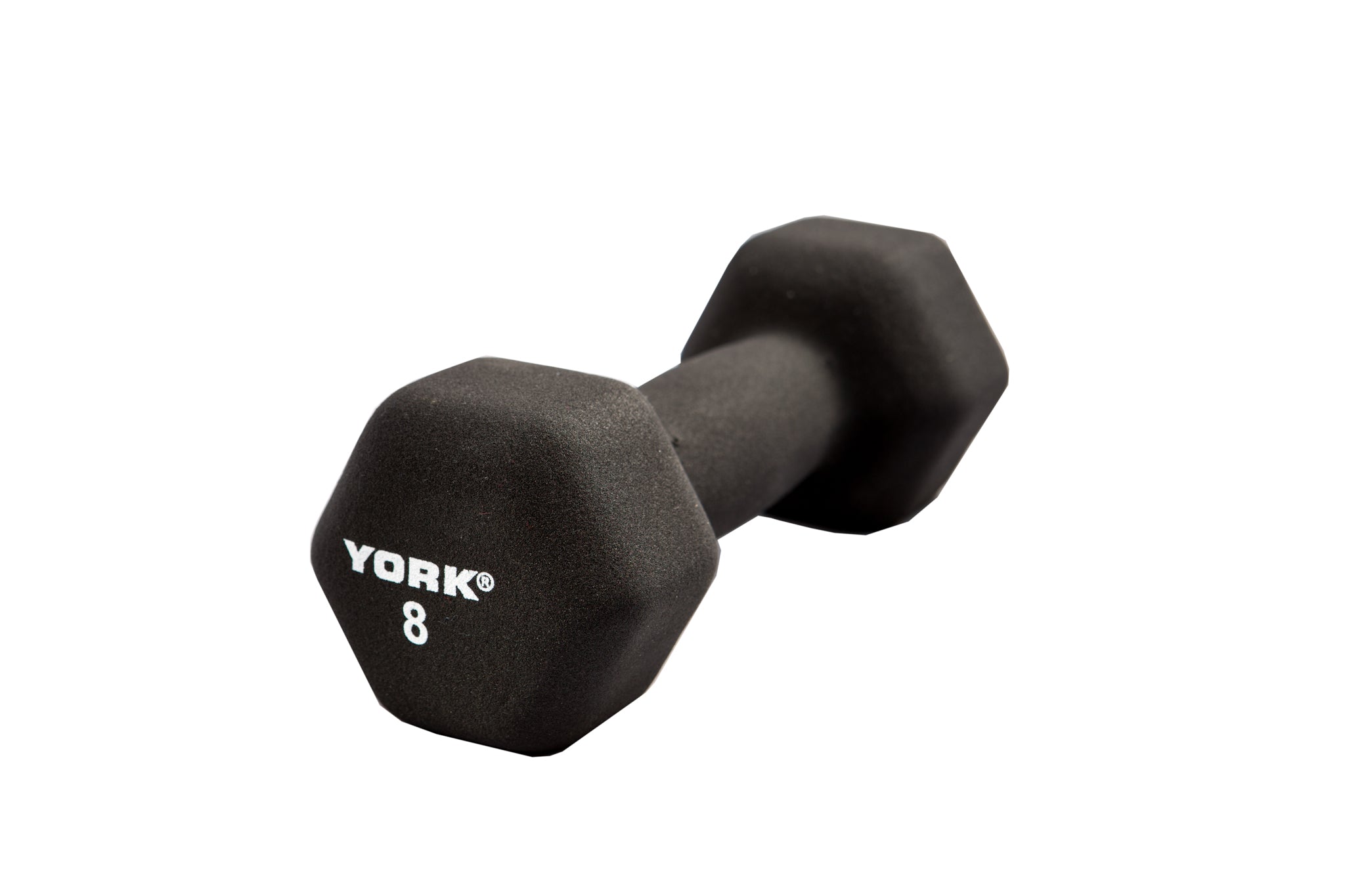 8 LB Neoprene Hexagon Fitbell with Cast Ergo Handle - Black