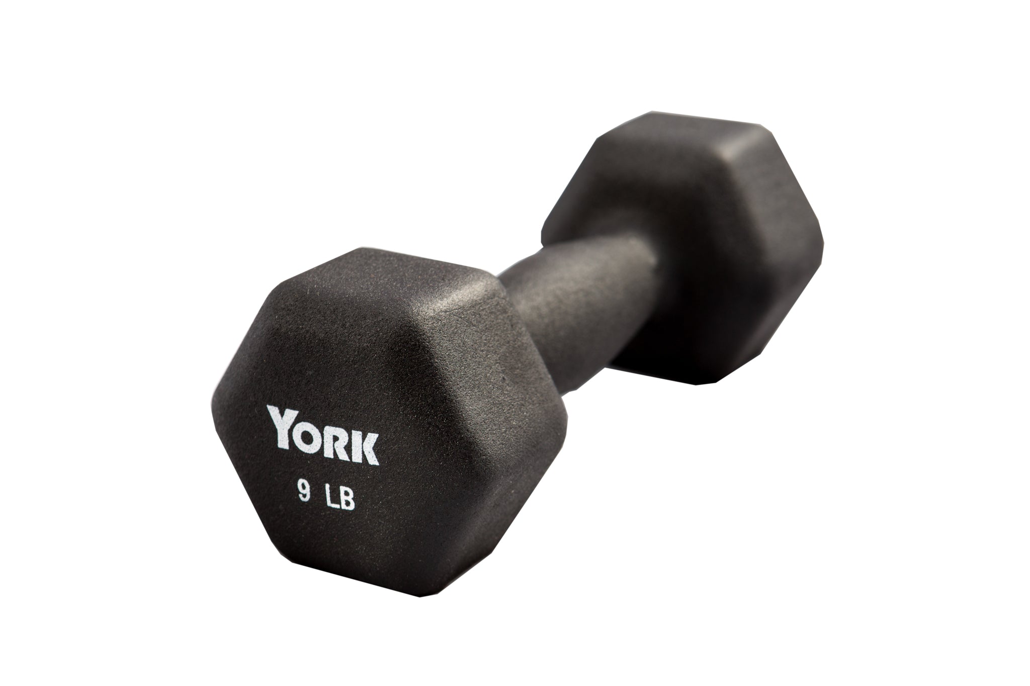 9 LB Neoprene Hexagon Fitbell with Cast Ergo Handle - Black
