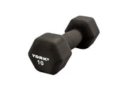 10 LB Neoprene Hexagon Fitbell with Cast Ergo Handle - Black