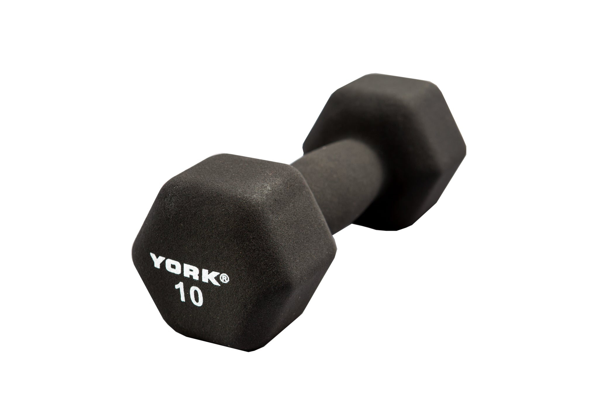 10 LB Neoprene Hexagon Fitbell with Cast Ergo Handle - Black