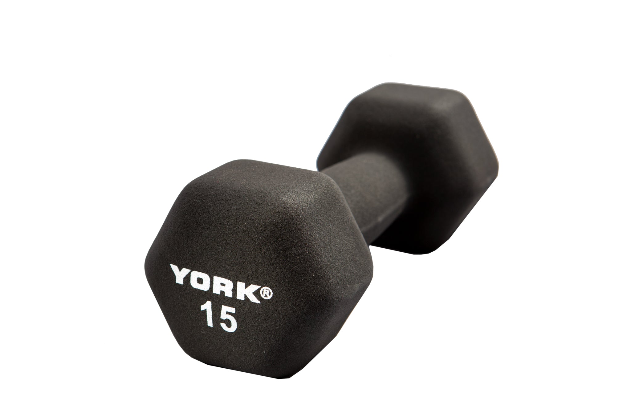 15 LB Neoprene Hexagon Fitbell with Cast Ergo Handle - Black