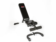 FTS Flex Bench with Foot Hold-down - White Frame/Black Upholstery