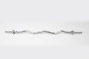 York Standard Chrome Spin-Lock Curl Bar with Spin-Lock Collars