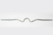 York Standard Chrome Super Curl Bar with Fixed Inner Collars