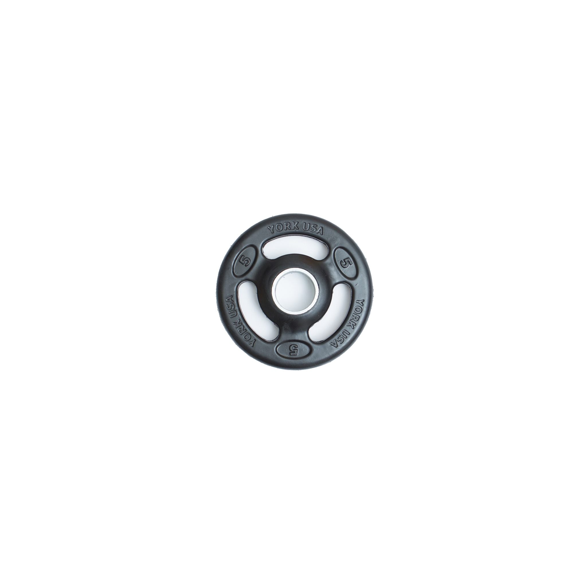 "ISO-GRIP" 5 LB Rubber Encased Steel Composite Olympic Grip Plate - Black