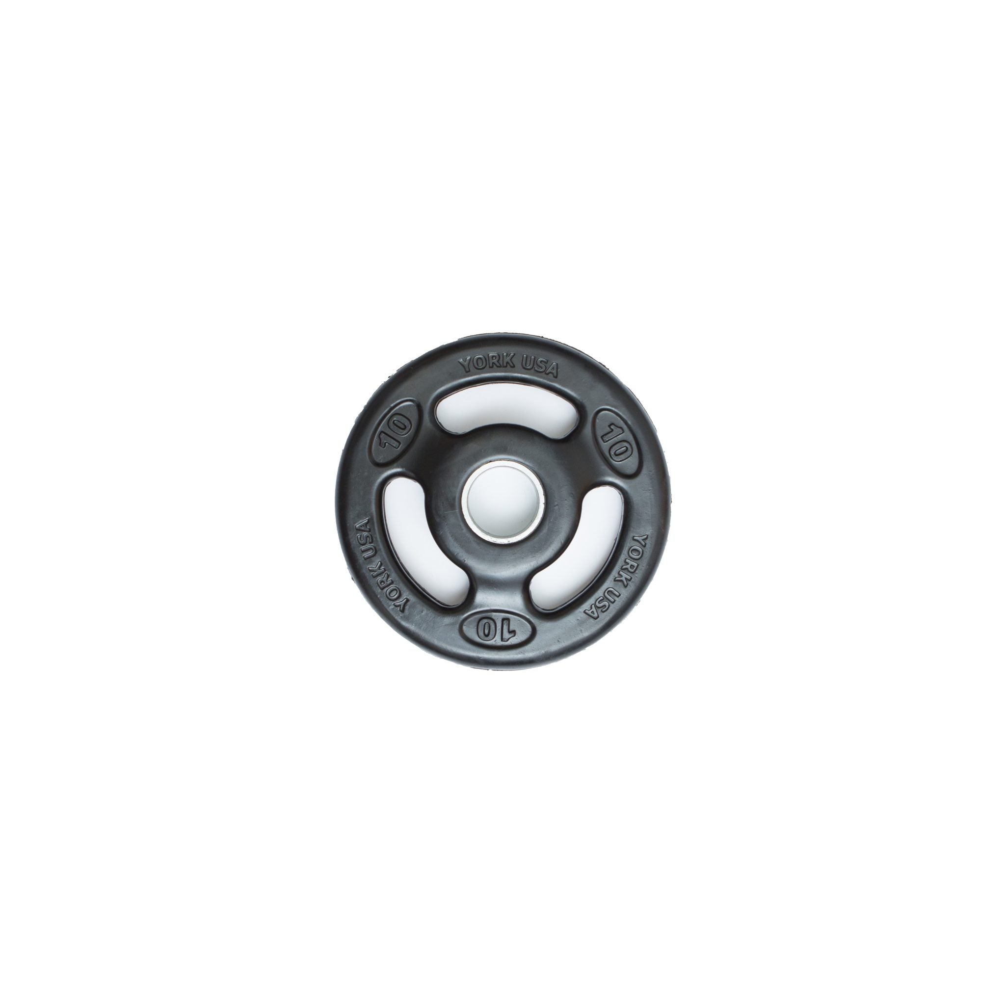 "ISO-GRIP" 10 LB Rubber Encased Steel Composite Olympic Grip Plate - Black