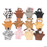 Velour Hand Puppets With Arms And Legs - 12 Pieces