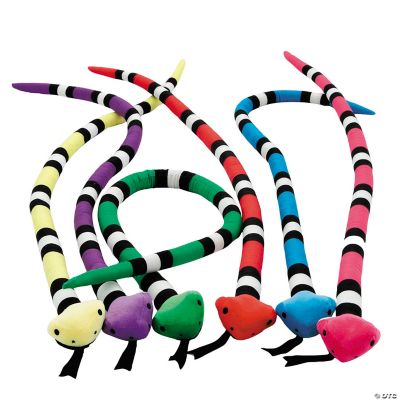 Plush Bright Snakes - 12 Pieces