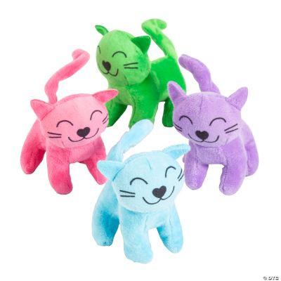 Assorted Plush Cats - 12 Pieces