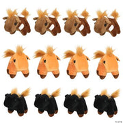 Plush Realistic Horses - 12 Pieces