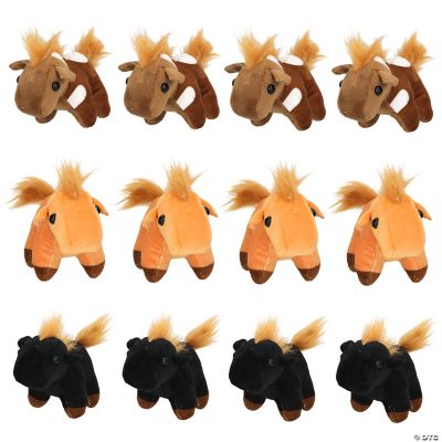 Plush Realistic Horses - 12 Pieces
