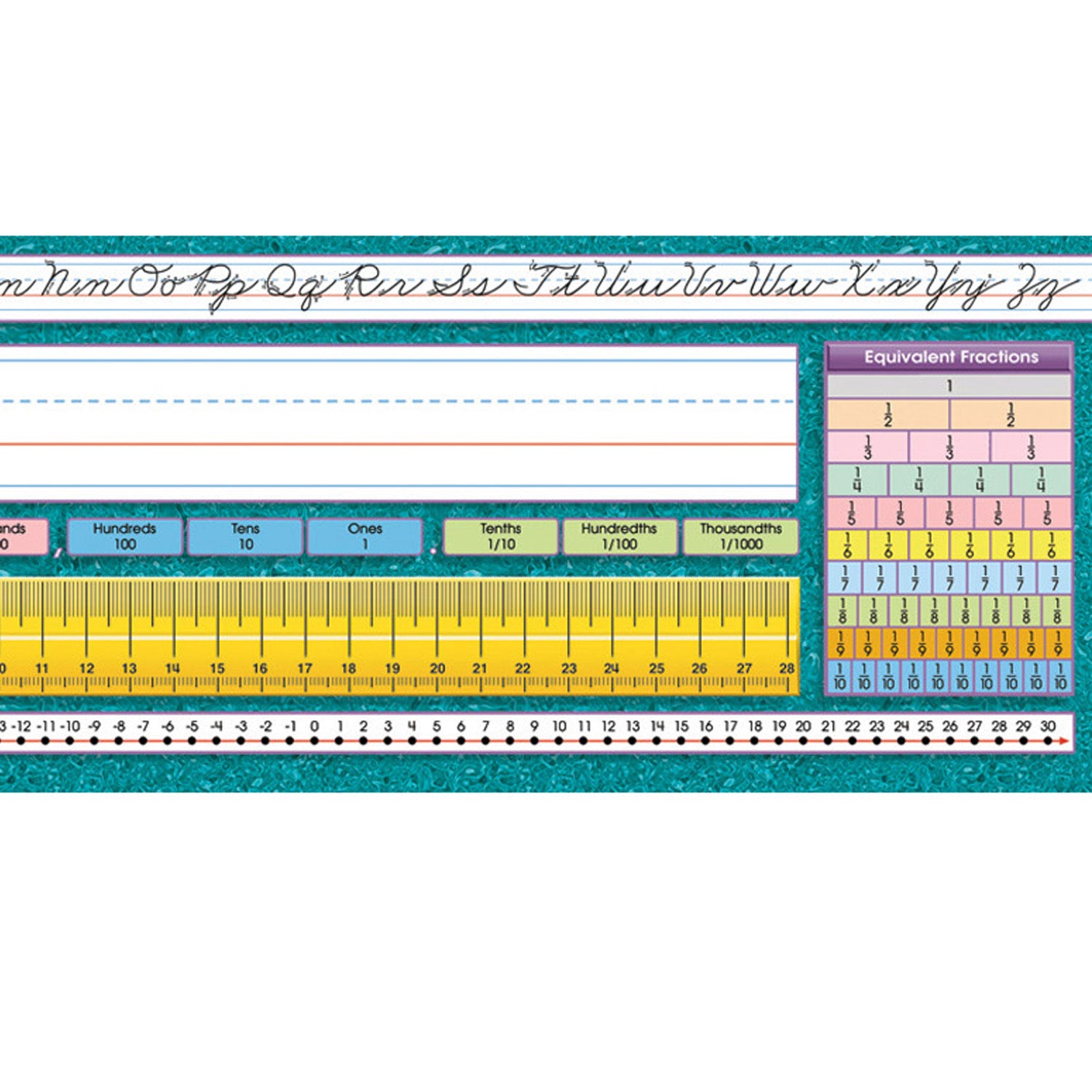 Traditional Cursive Canadian Desk Plates, 19" x 5", Pack of 36