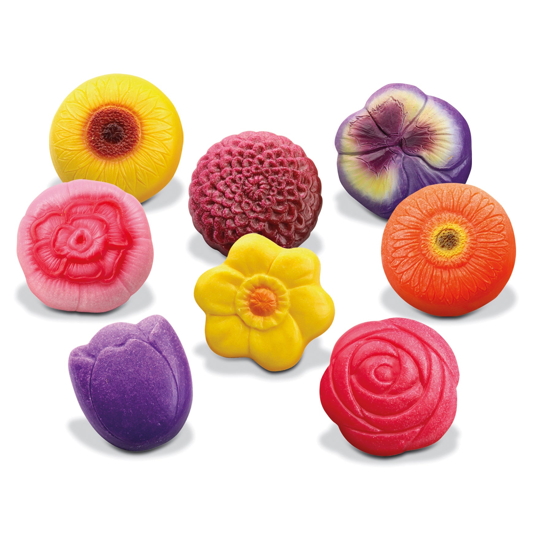 Sensory Play Stones – Flowers, Set of 8