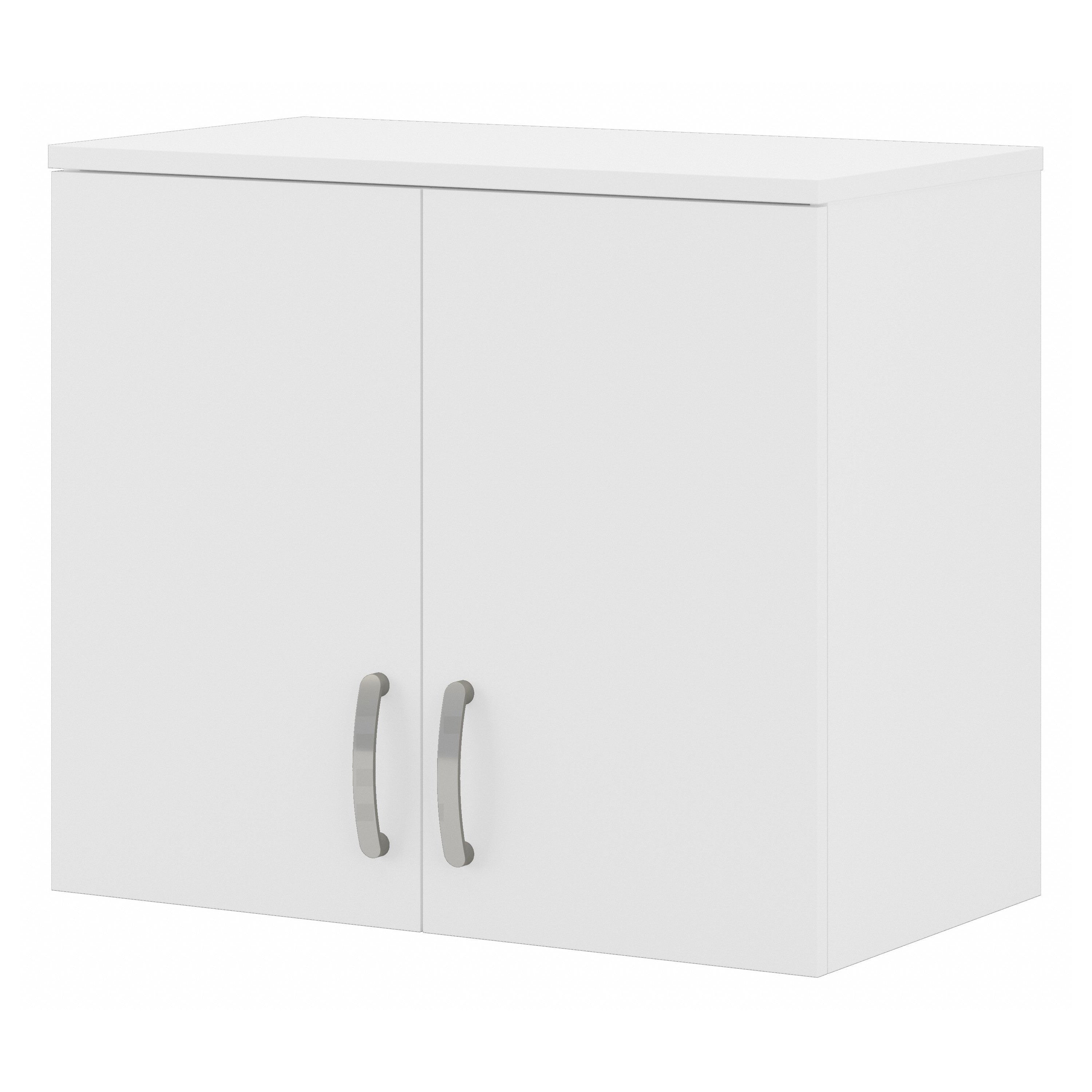 Bush Business Furniture Universal Wall Cabinet with Doors and Shelves in White - 28.35" Width x 15.51" Depth x 24.17" Height