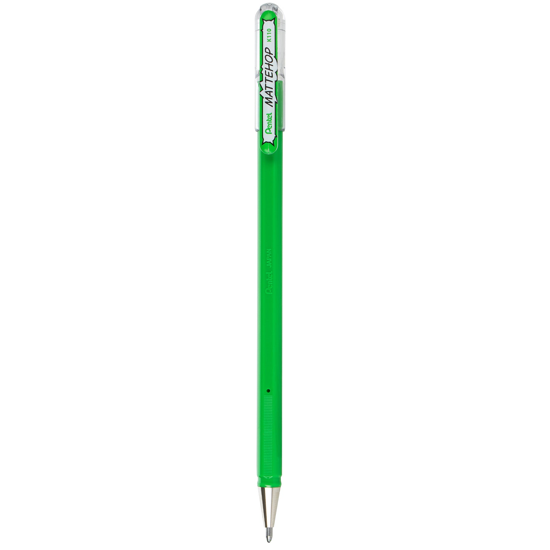 Hybrid MATTEHOP Gel Roller, 1.0mm, Matte Green Ink, Pack of 12