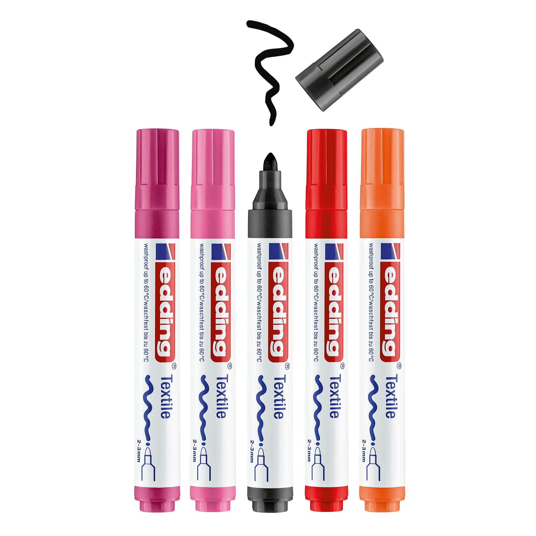 edding 4500 Textile Marker - Set of 5 - Warm