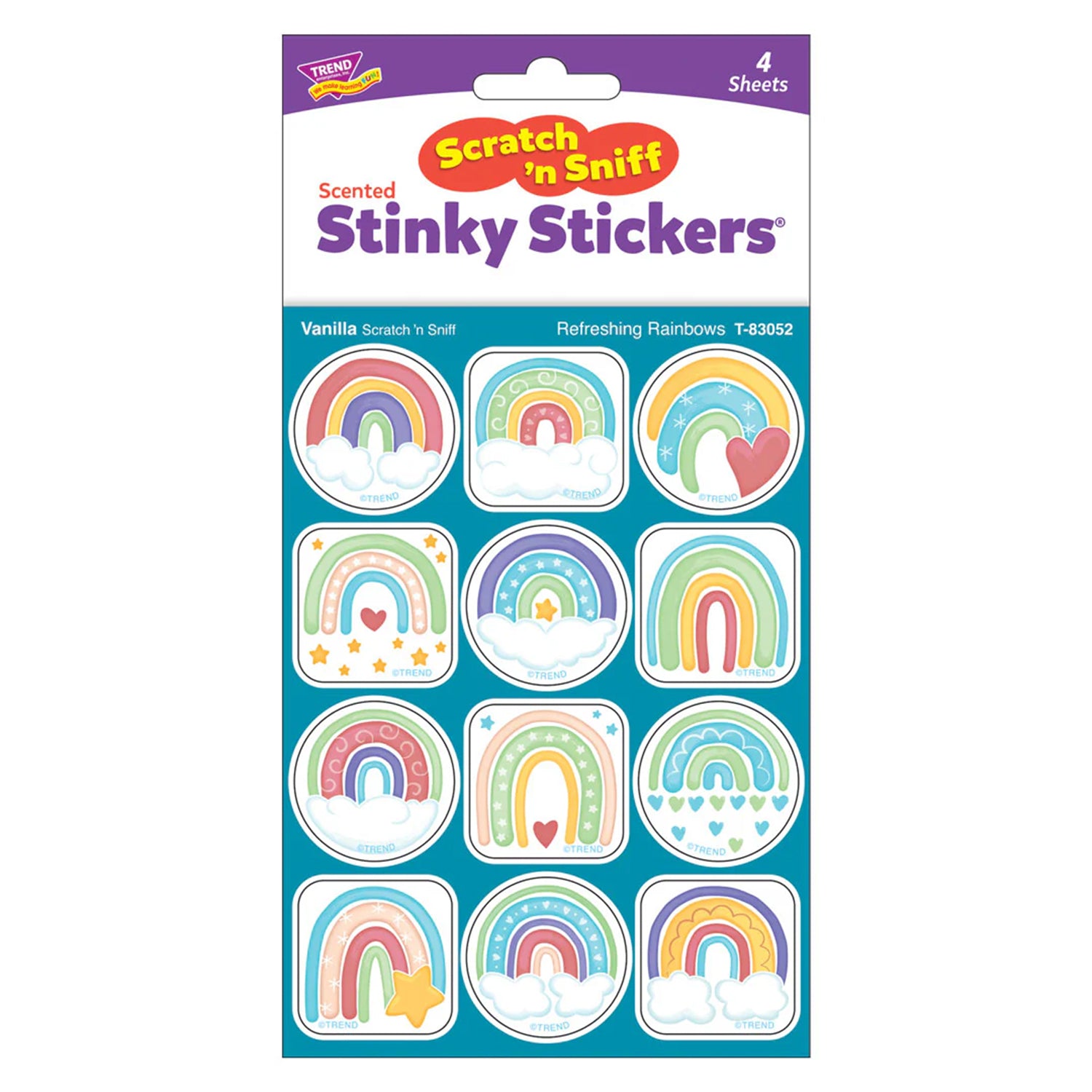 Refreshing Rainbows, Vanilla Scent Scratch 'n Sniff Stinky Stickers®, Pack of 48