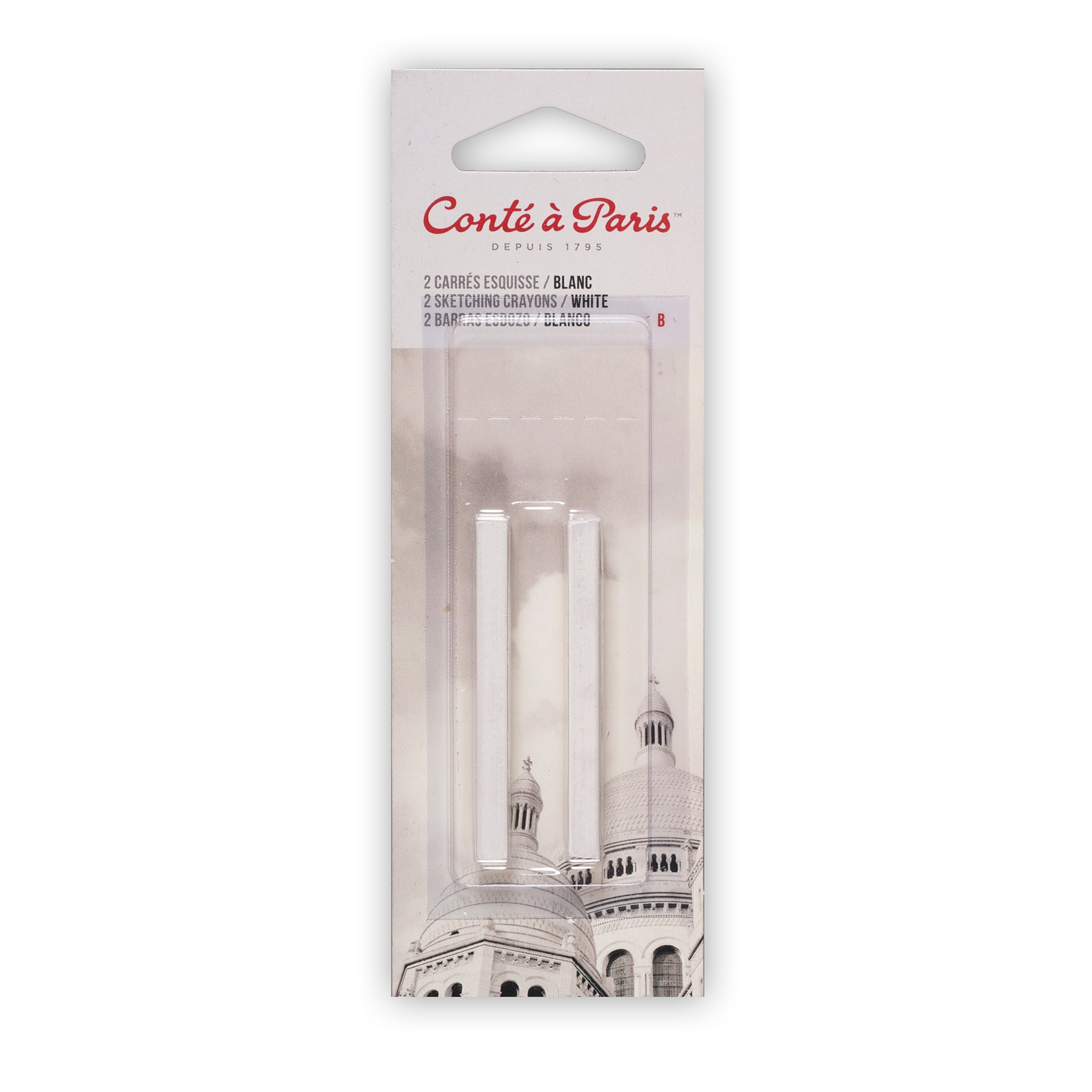 Carrés Esquisse Sketching Crayons, White B (2456 / B), Pack of 2