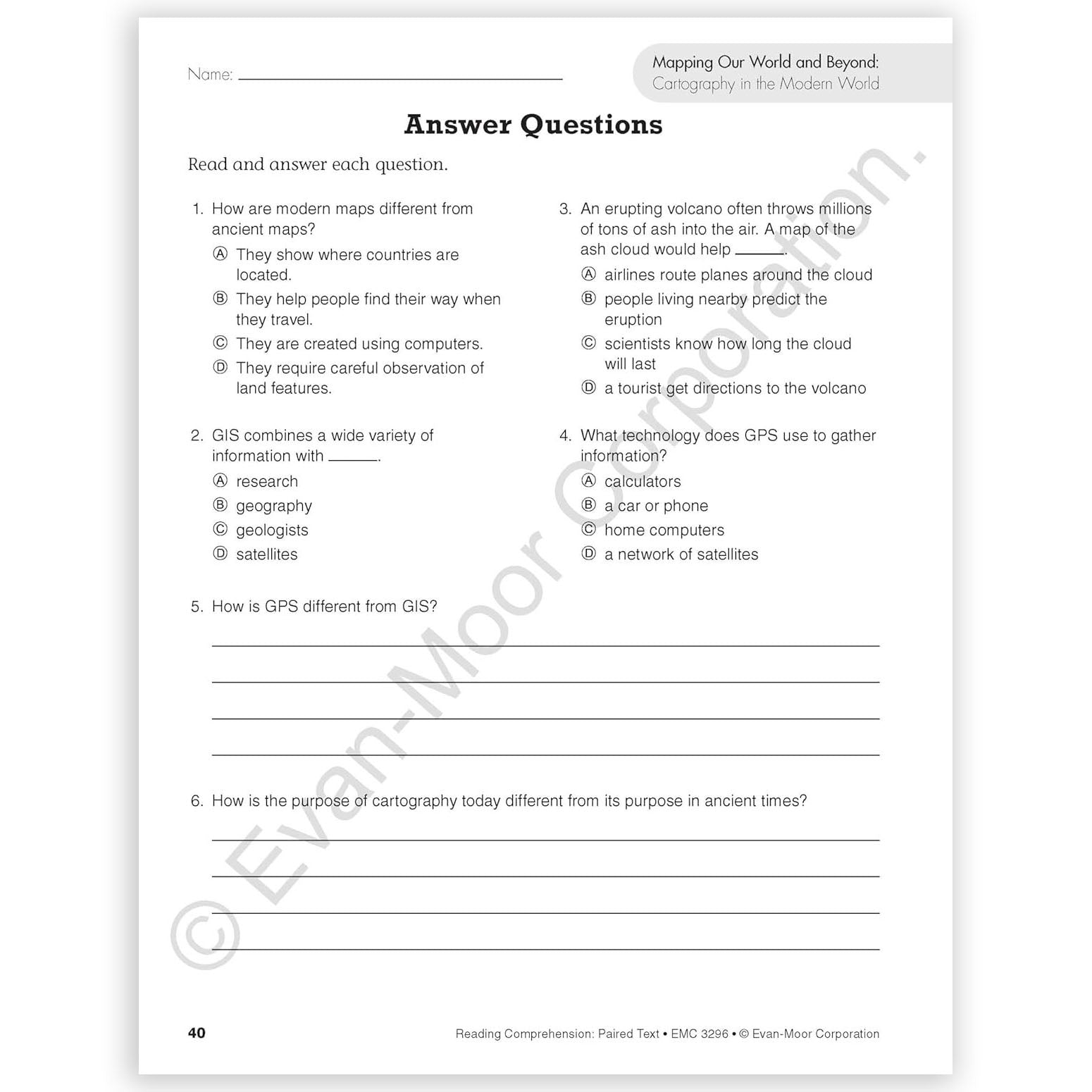 Reading Comprehension: Paired Text, Grade 6