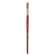 Velvetouch Filbert Grainer Brush, Synthetic Bristles, Short Handle Mixed Media Paintbrush, Scarlet, Size 3/8 inch, 1 Count