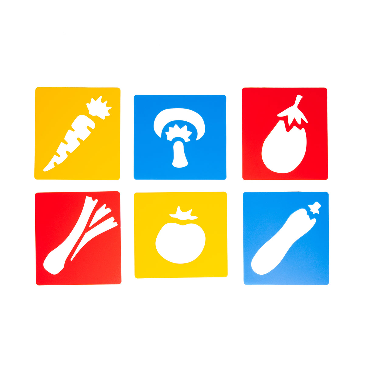(3 ST) VEGETABLE STENCILS