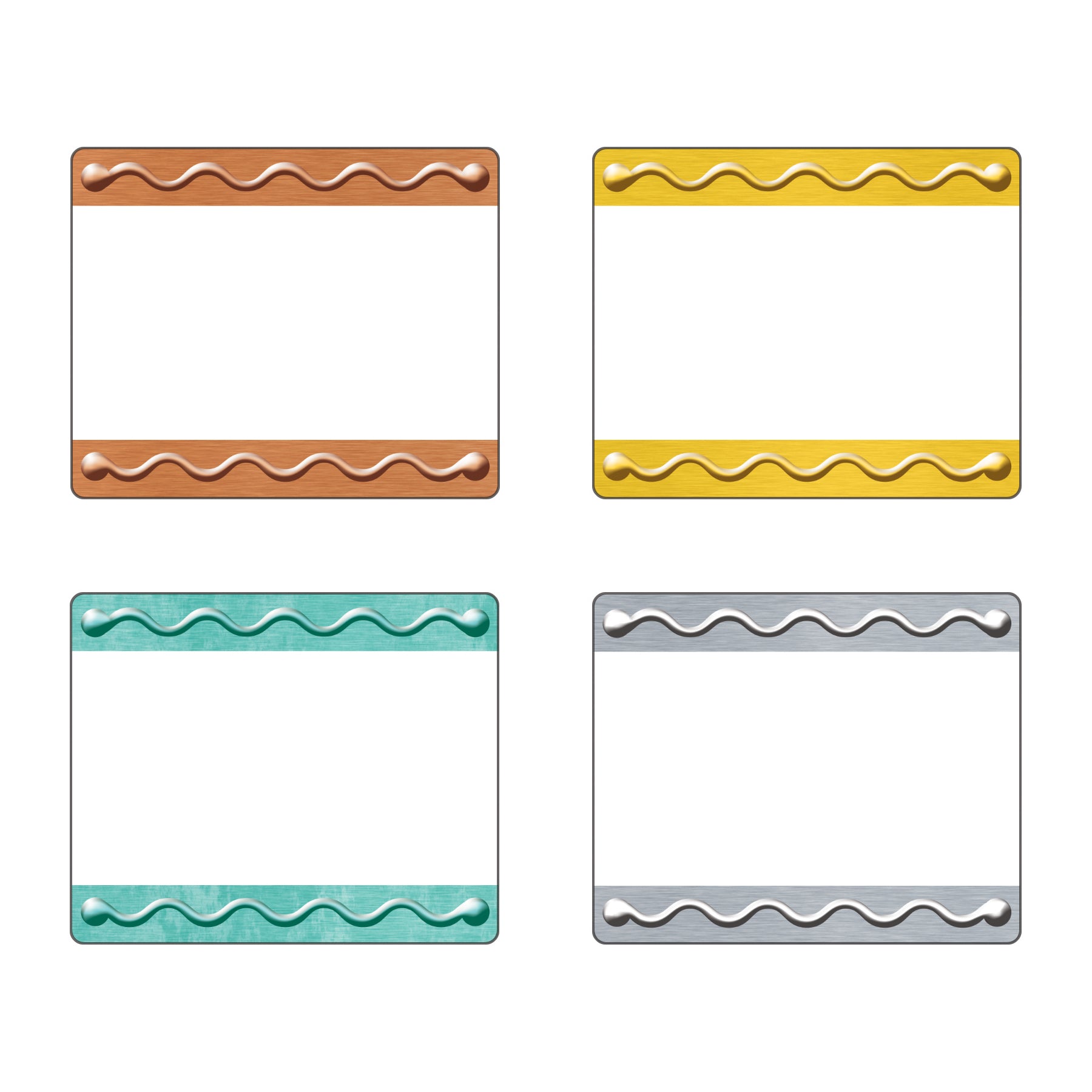 I ♥ Metal Embossed Terrific Labels™ Variety Pack, 36 Count