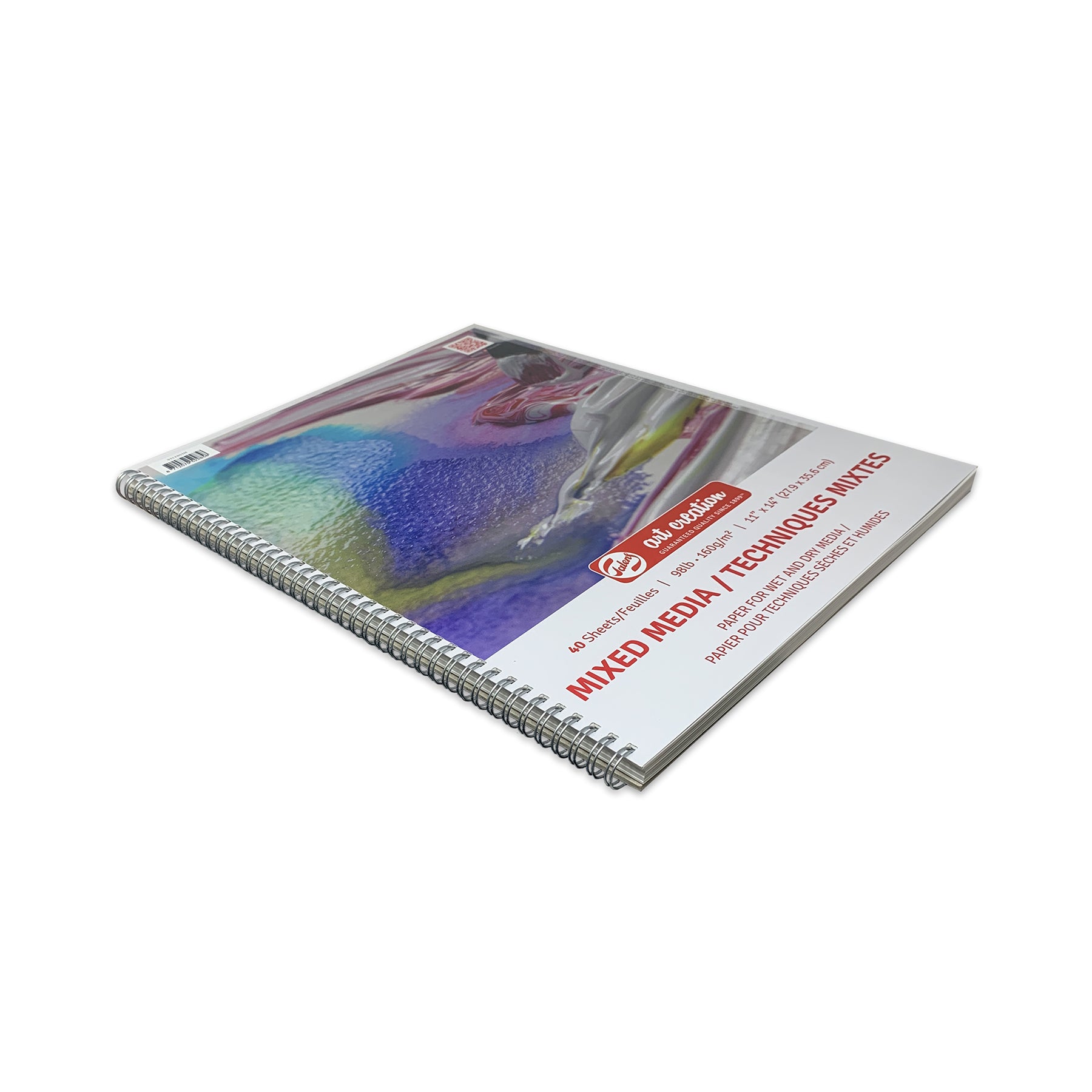 Mixed Media Paper Pad, Spiral Bound, 98lbs, 11" x 14", 40 Sheets