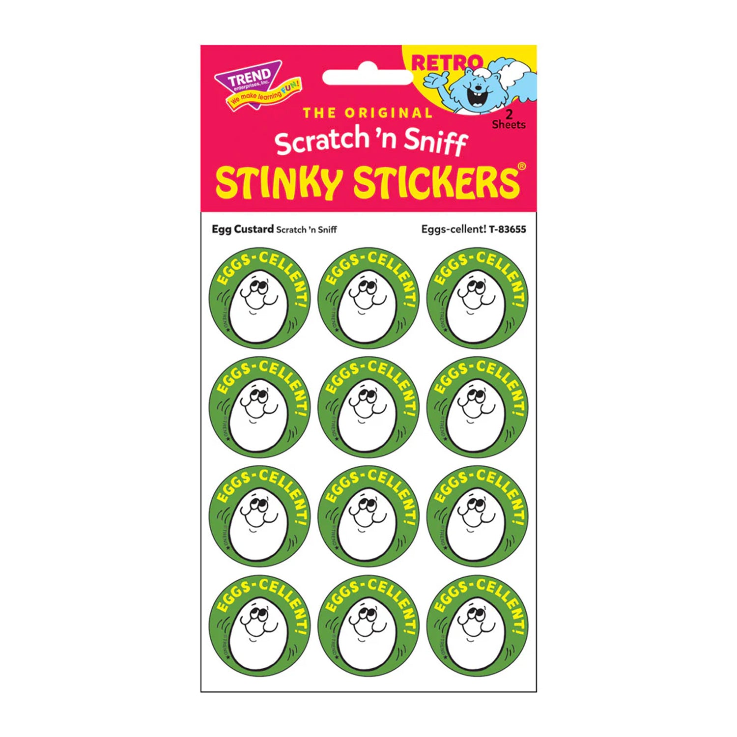 Eggs-cellent!/ Egg Custard Scent Stickers, 24 ct.