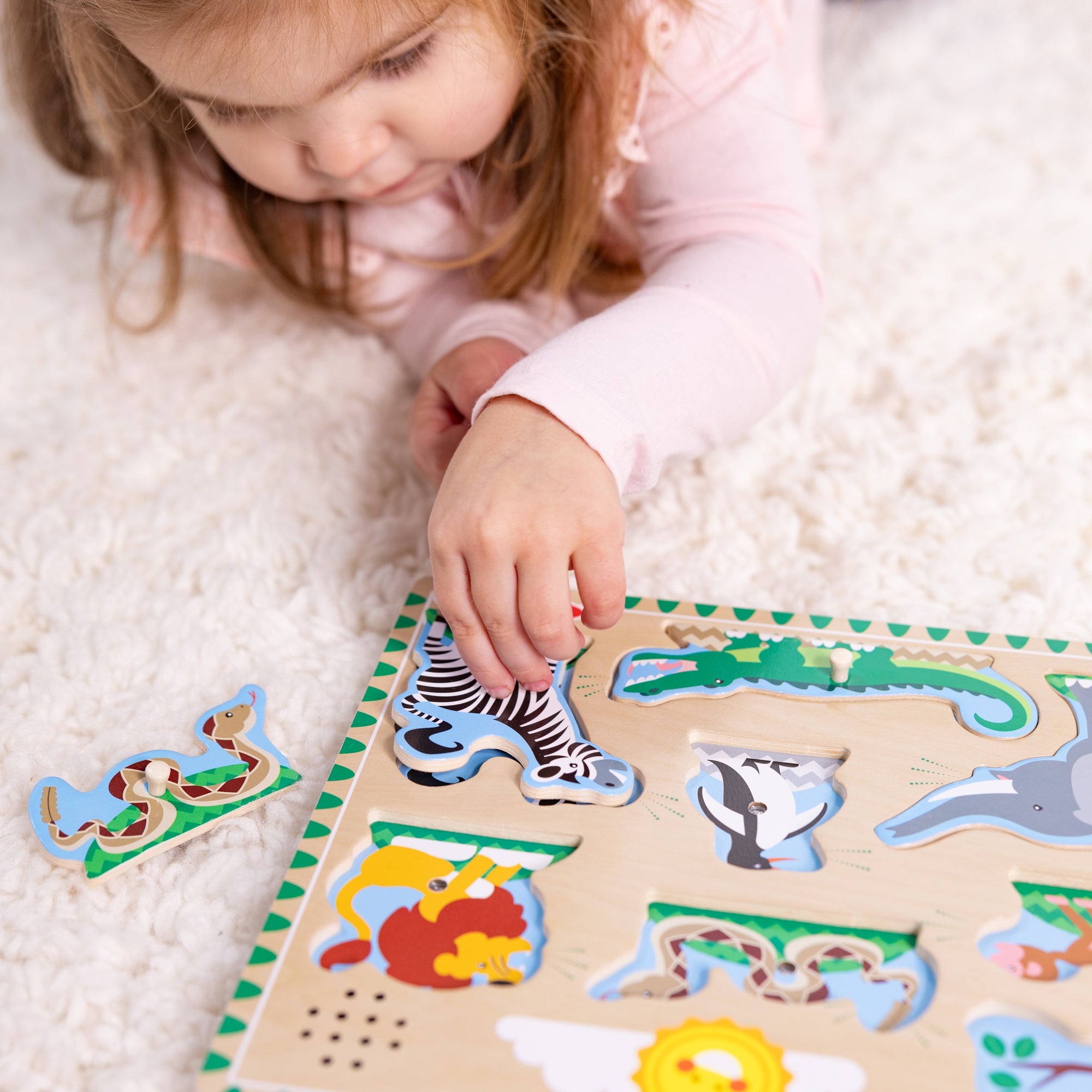 Zoo Animals Sound Puzzle, 8 Pieces