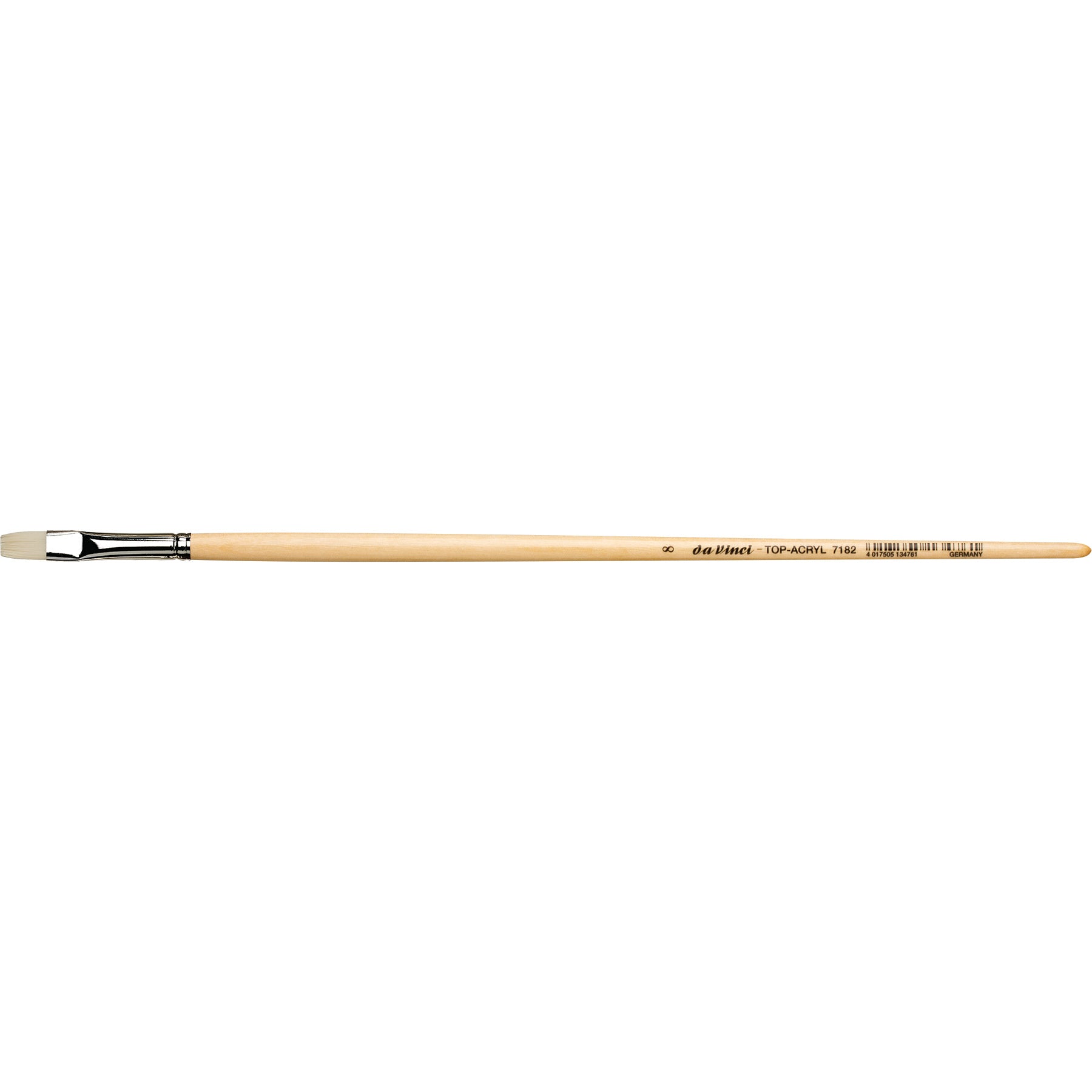 TOP-ACRYL Bright White Brush, Synthetic, Acrylic & Oil, Flat, Series 7182, Size 8