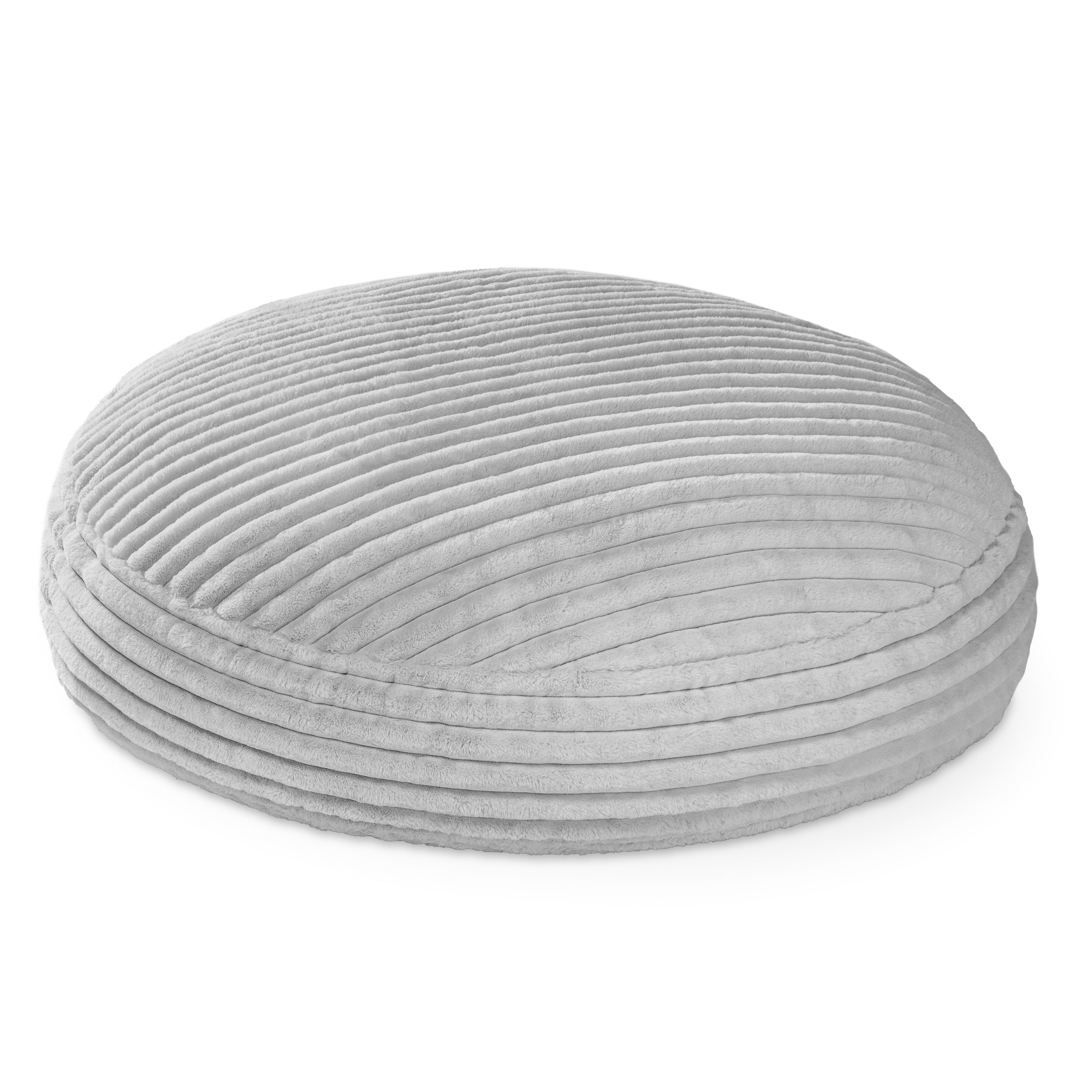 Jaxx 6 Foot Cocoon - 2-in-1 Convertible Bean Bag Bed & Large Bean Bag Chair for Adults, Premium Luxe Faux Fur - Mondo Grey