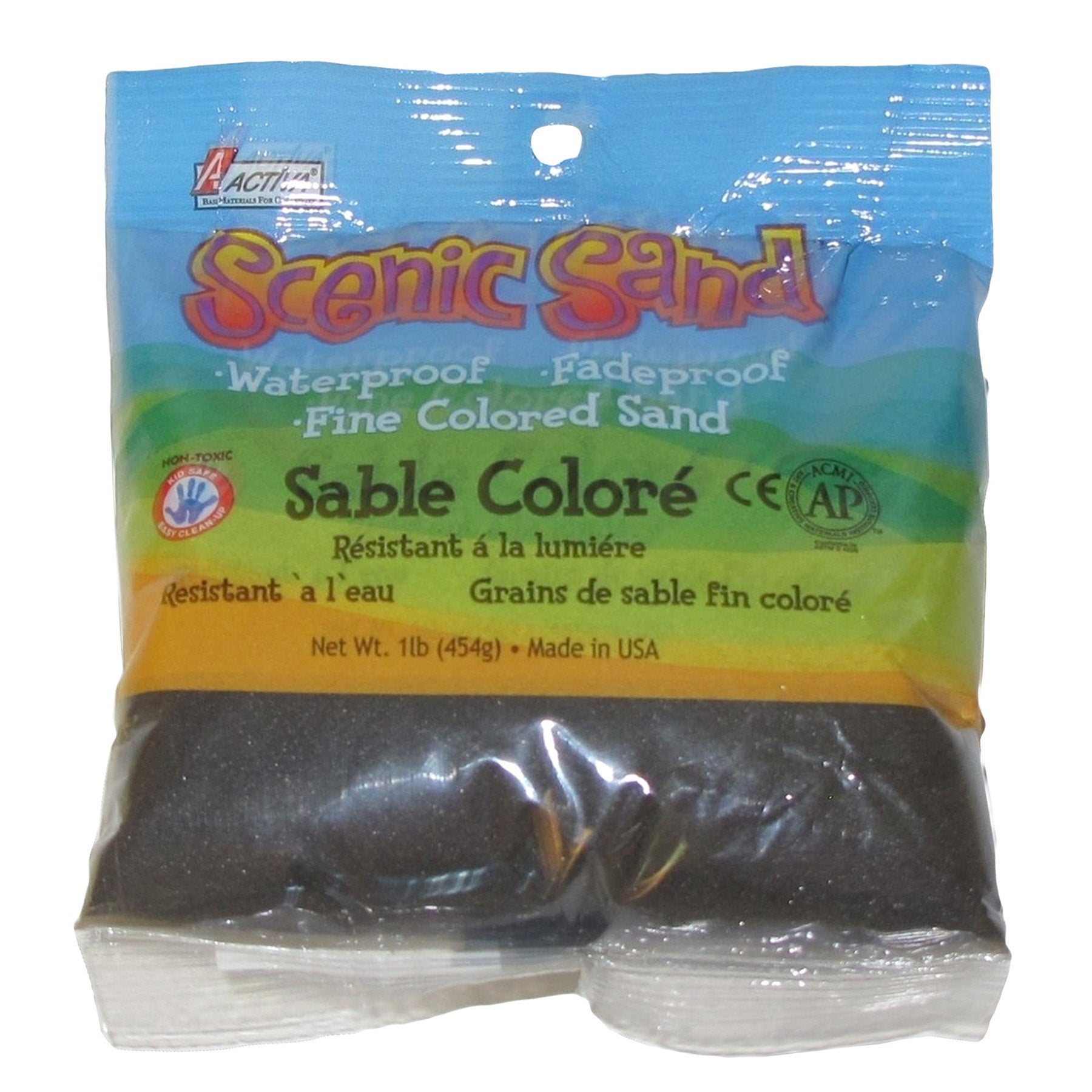 Scenic Sand™ Craft Colored Sand, Deep Black, 1lb (454g) Bag