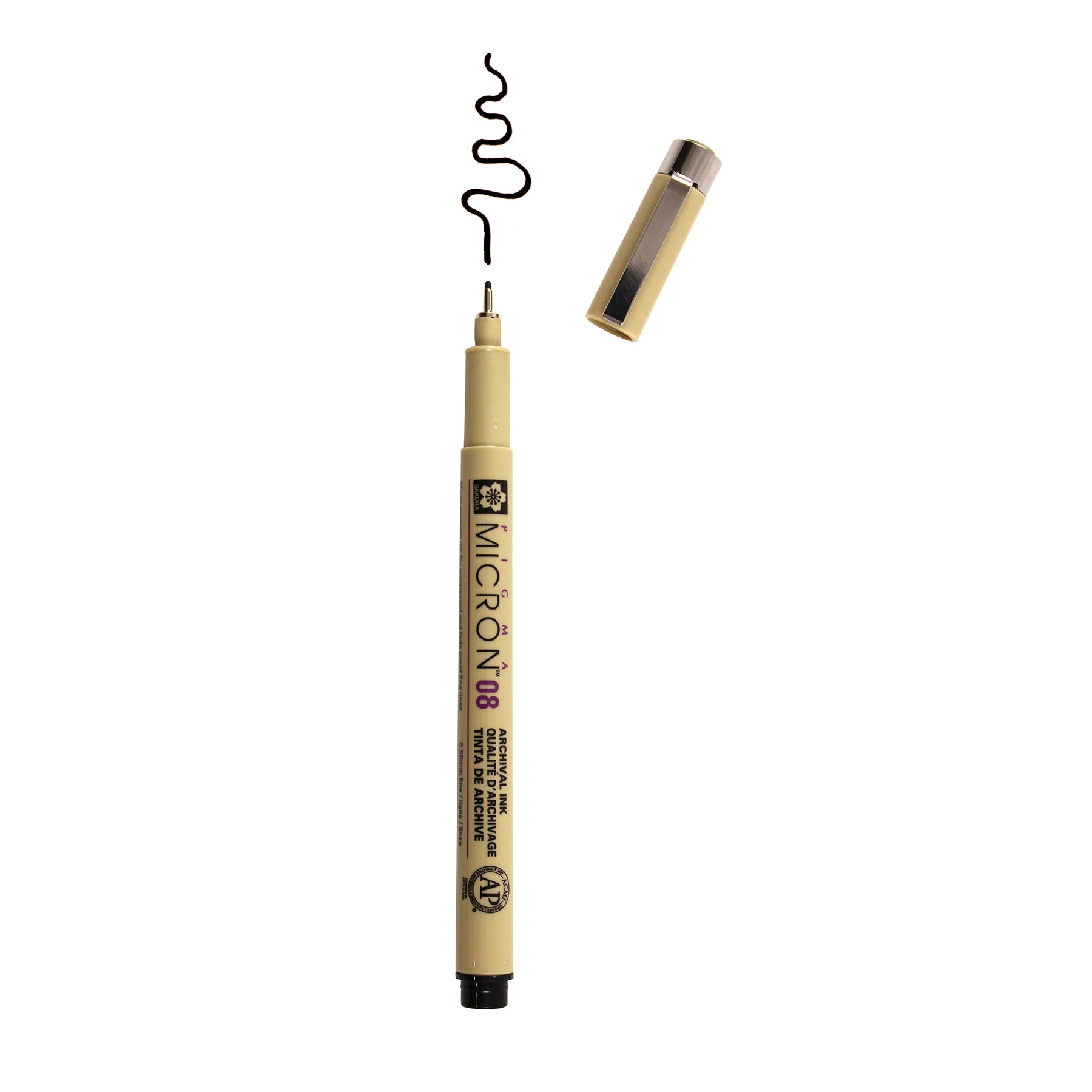 Pigma Micron Pen, Black, 0.50mm Size 08