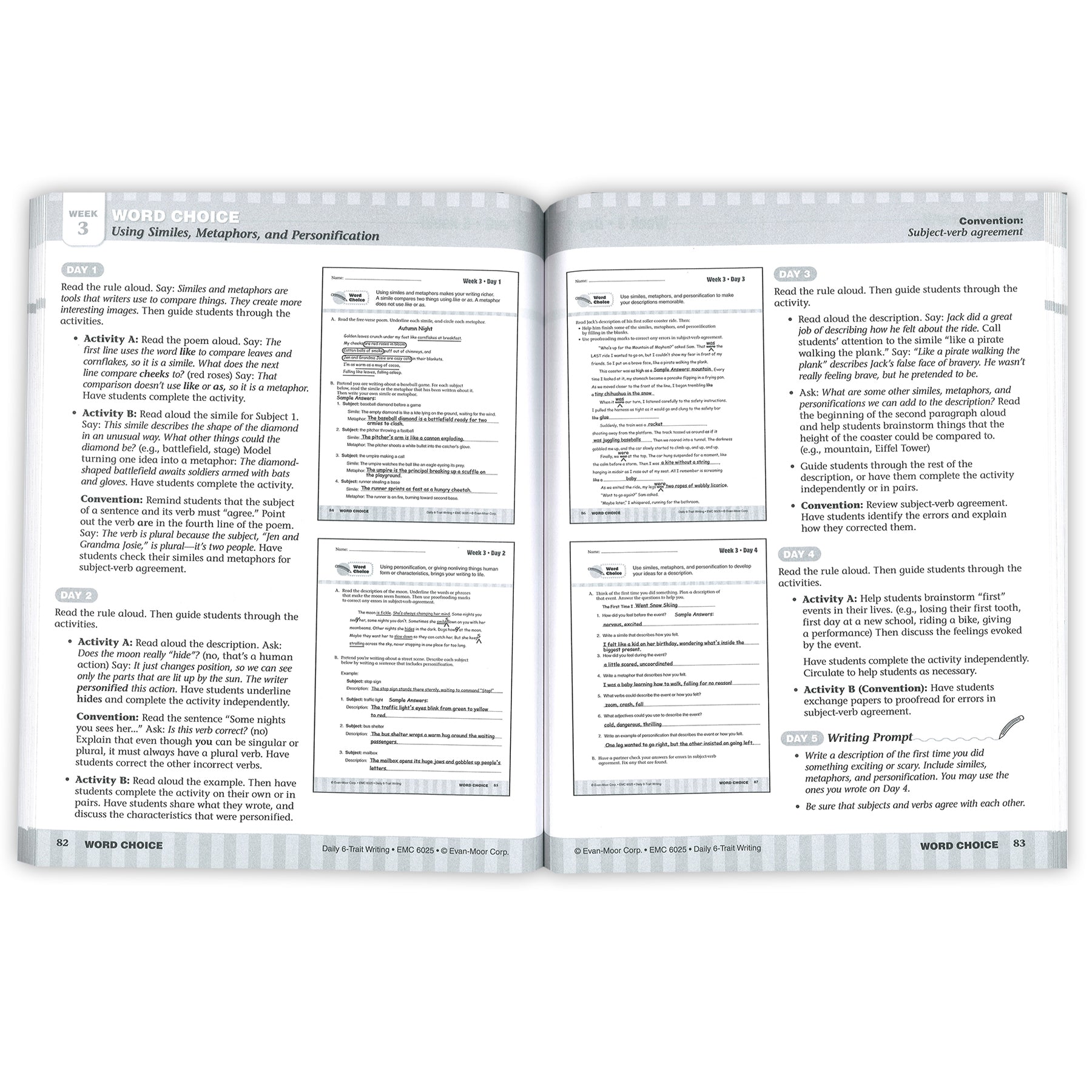 Daily 6-Trait Writing Book, Grade 5
