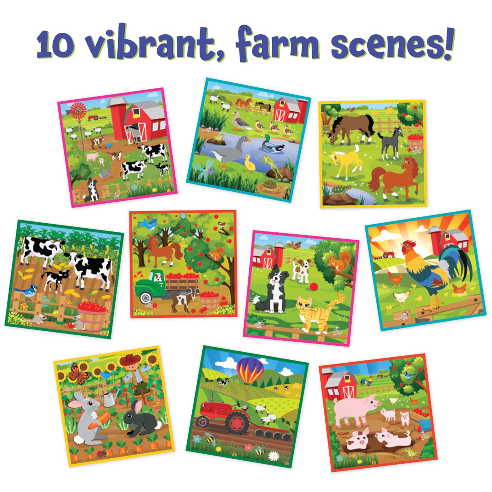 Magic Scratch Paper, Farm, 10 Per Pack, 2 Packs