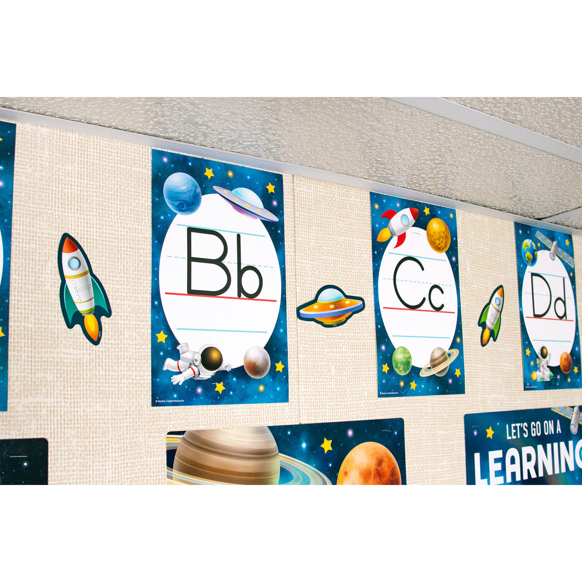 ALPHABET BULLETIN BOARD OUTER SPACE
