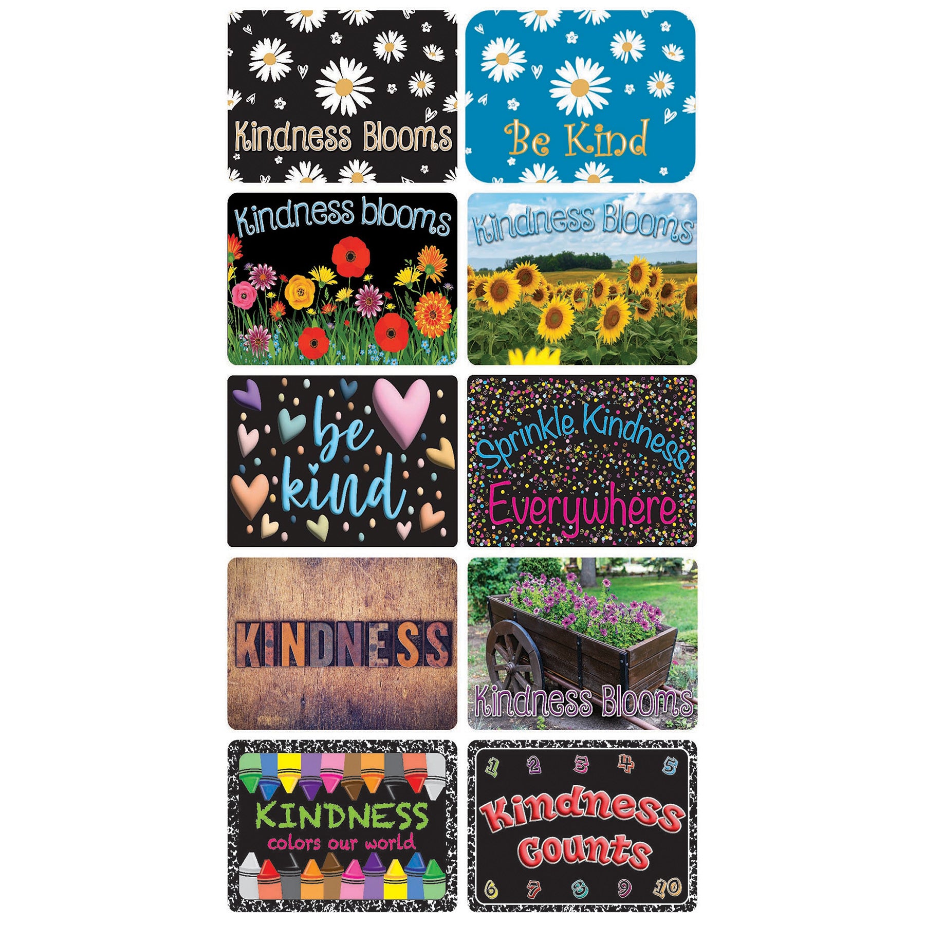 10CT MINI WHITEBORD ERASER KINDNESS