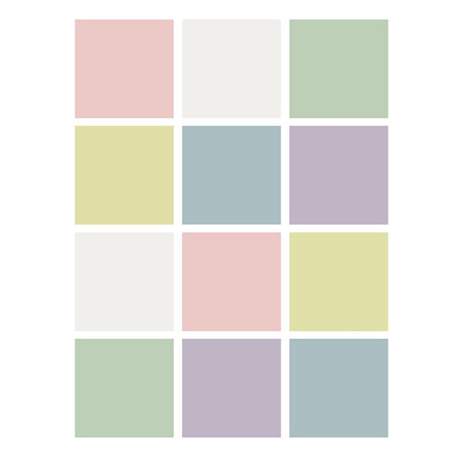 Dry Erase Stickables with Dry Erase Marker, Pastel Assorted, 3" x 3", Pack of 12