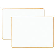 Double-Sided Magnetic Dry-Erase Board, Lined-Ruled/Blank, 12" x 8.75", Pack of 2