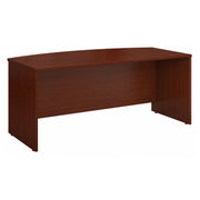 Bush Business Furniture Series C 72W x 36D Bow Front Desk in Mahogany - 71.02" Width x 35.43" Depth x 29.84" Height