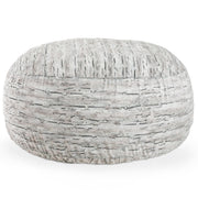 Jaxx Saxx 6 Foot Giant Bean Bag Chair- Luxe Faux Fur, Silver Fox