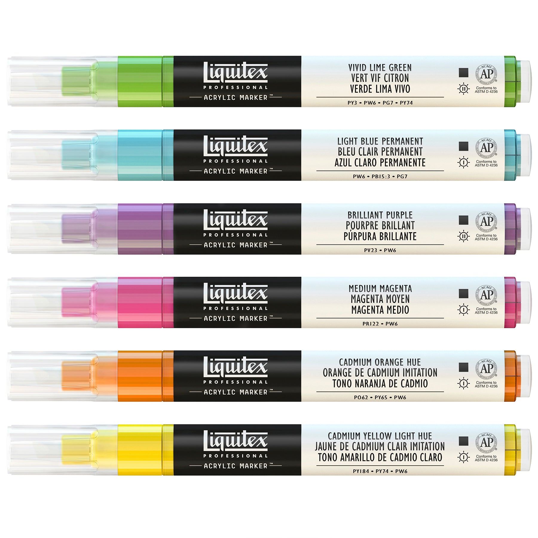 LQ Paint Marker Fine 6 Set - Vibrants