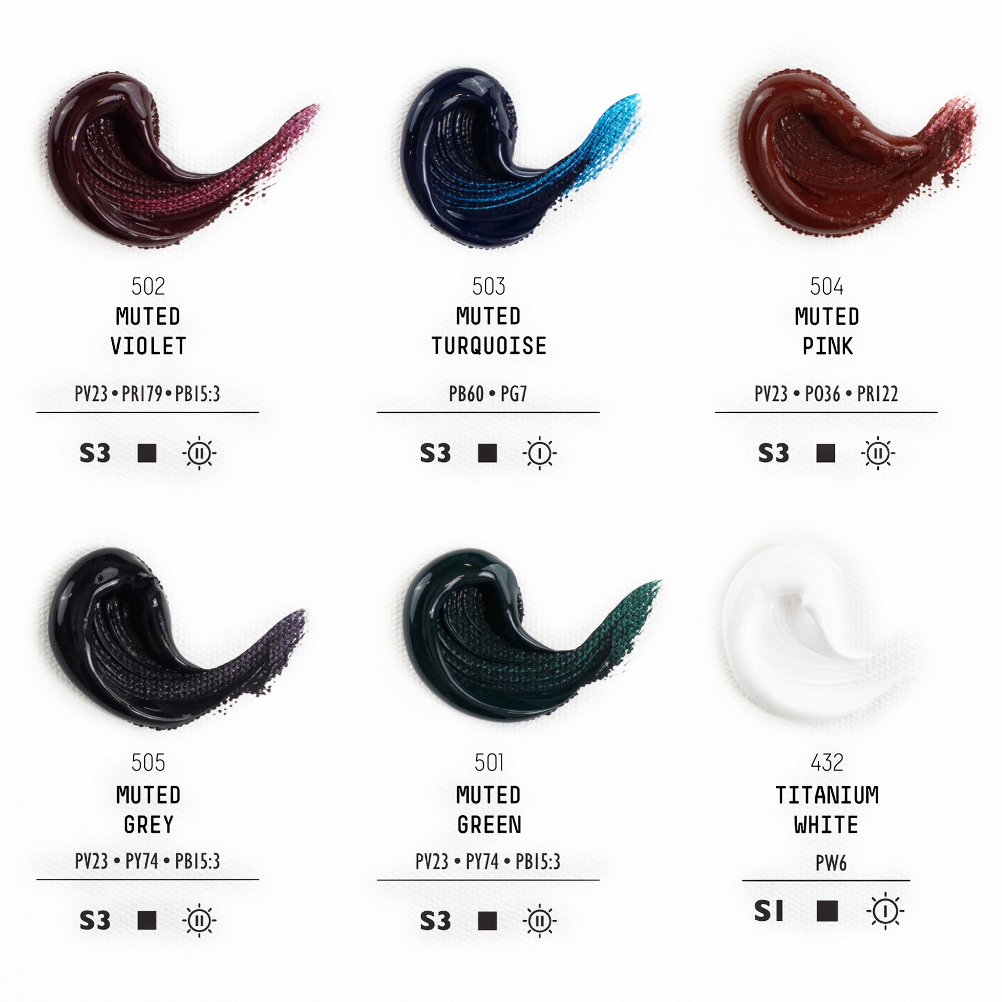 Heavy Body Color - Muted Collection + White
