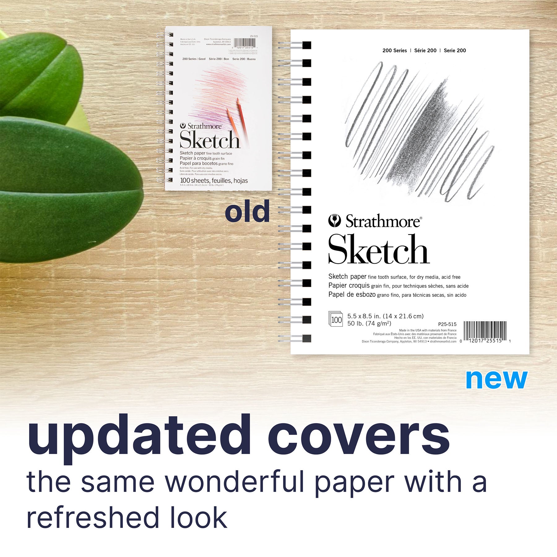 200 Series Sketch Paper Pad, Side Wire Binding, 100 Sheet, 5.5x8.5 inch, 1 Count