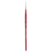 Velvetouch Spotter Brush, Synthetic Bristles, Short Handle Mixed Media Paintbrush, Scarlet, Size 18/0, 1 Count